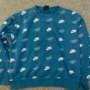 Nike All over Print Green Sweatshirt